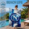 Asciugamano da Spiaggia Simbolo Energetico Blu Napoli, Asciugatura Rapida, Facile da Curare, Adatto Sia per il Fitness che per le Vacanze al Mare, Essenziale per lo Sport