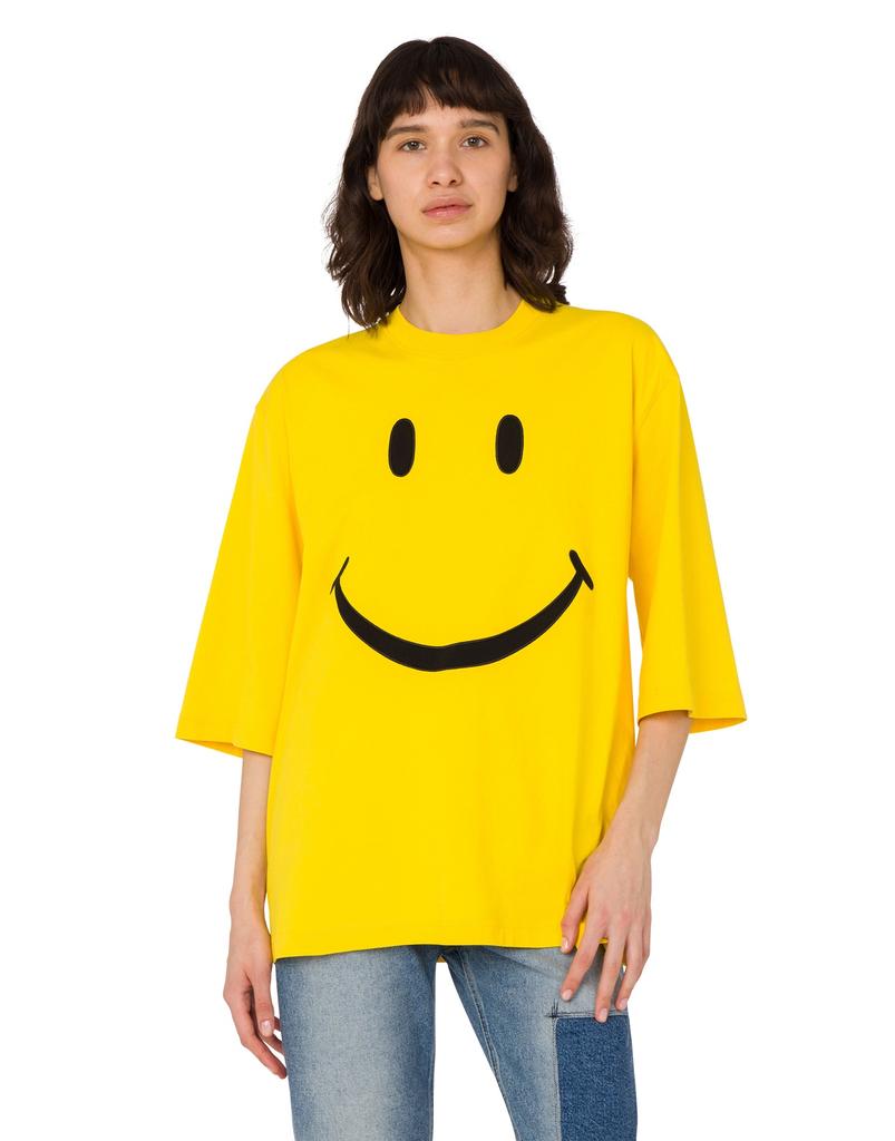 MOSCHINO Smiley Cotton Jersey T-Shirt_Women