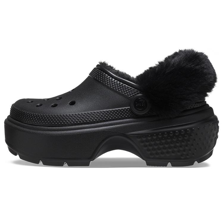 Crocs Stomp Lined Clogs Black Men s 208546-001 EU 39-40