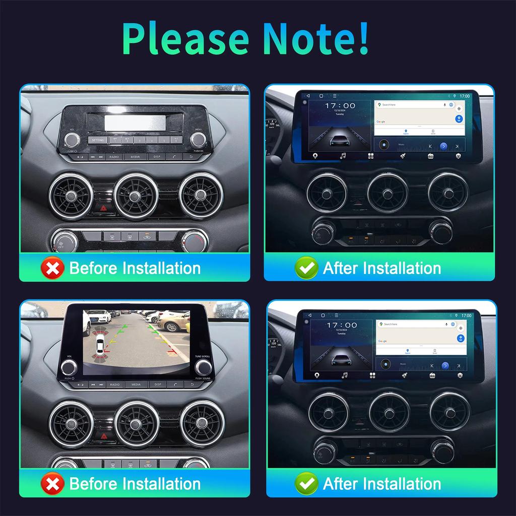 12.3" Android 14 For Nissan Sentra Sylphy 2020 2021 2022 Car Radio Multimedia Wireless Carplay Android Multimedia 4G GPS Screen