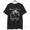 T-shirt Tournée Européenne Black Death Rat de la Peste Humour Noir Histoire Tee Unisexe