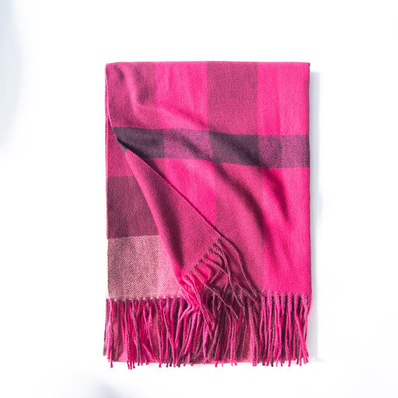 New Imitation Cashmere Women Scarf Winter Preppy Style Plaid Fringed Warm Scarve Pashmina Mujer Femme Foulard Bufanda Wrap Shawl