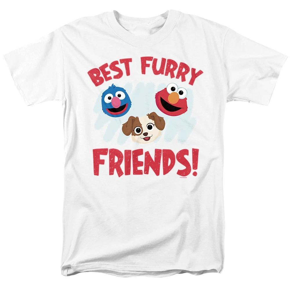 Sesame Street - Best Furry Friends - Unisex Short Sleeve Children s T-shirt - White 160