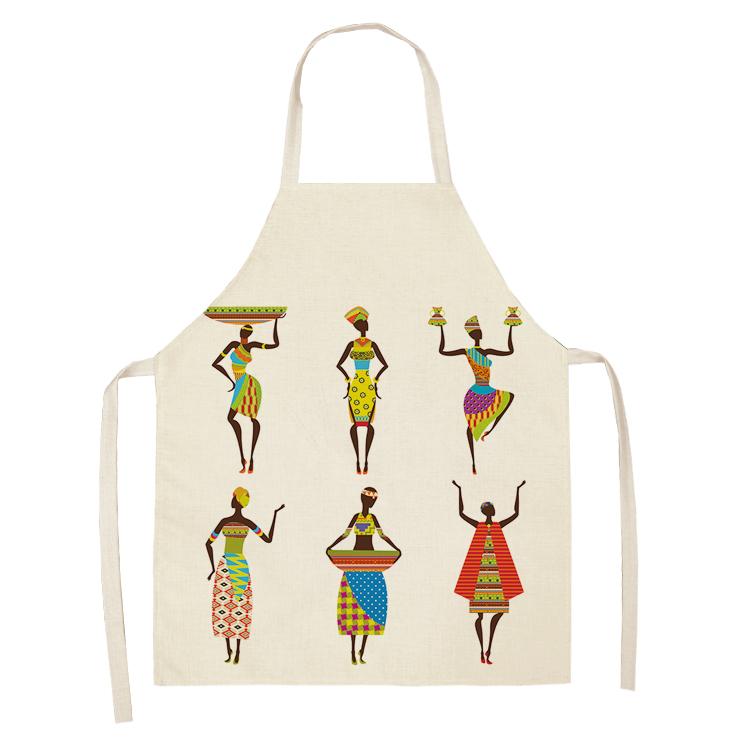 Cooking Baking Apron Home African Women's Pattern Apron Children's House Cleaning Barista Apron Men's and Women's Kitchen Apron
