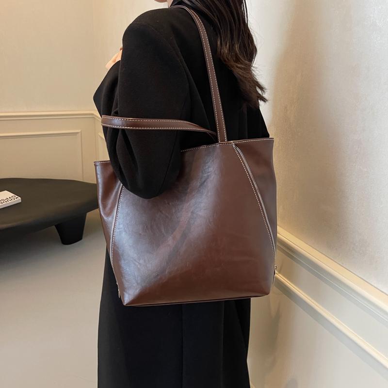 2026 Herbst und Winter Leder Tragetasche Große Kapazität Schultertasche Damen Modische Handtasche