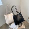 Women's Faux Leather Tote Bag New Korean Style Large Capacity Magnetic Closure Shoulder Crossbody Purse