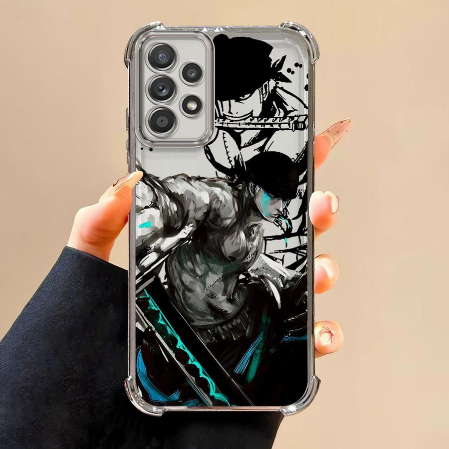 Anime One Piece Zoro Soft Phone Cover Case for Samsung Galaxy A52 A55 A16 A24 A21s A33 A35 A36 A25 A26 A15 A13