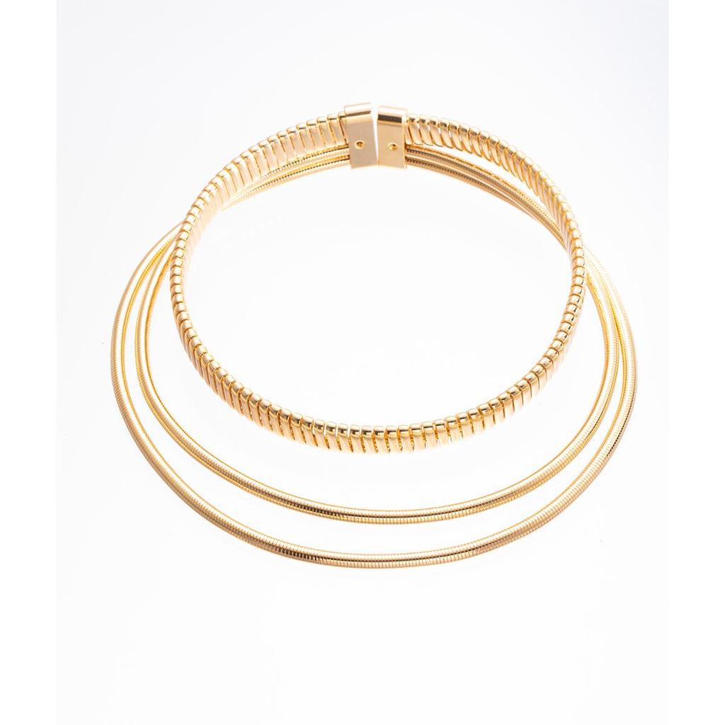 Layered Punk Chain Choker - European & American Style Metal Necklace for Women