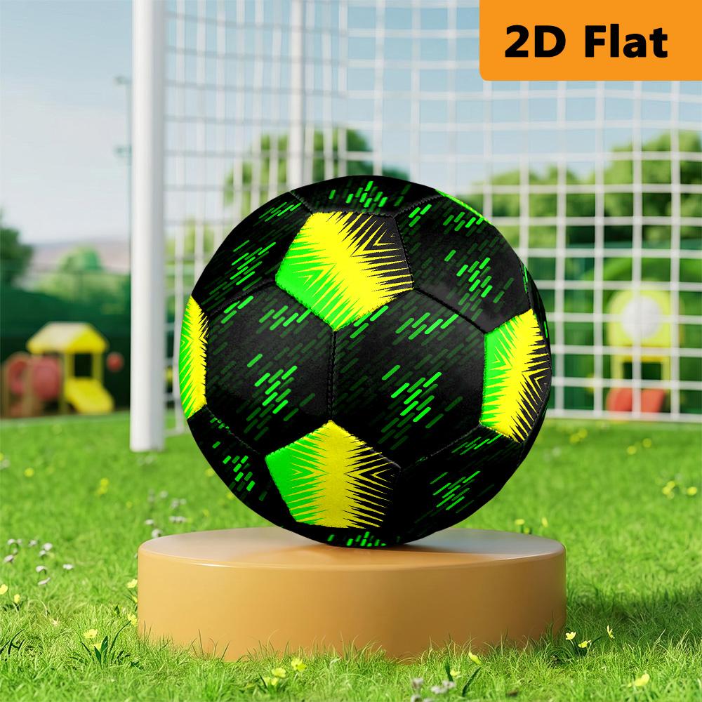 Green Neon Lines Size Soccer Ball High Elasticity Match Universal Unique Soccer Gift Football Suitable For Both Training And Competition