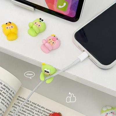 2 Pièces Organiseurs de Câbles en Silicone Clips de Gestion de Fils Multiusages Design Animal Mignon Cordon Adhésif