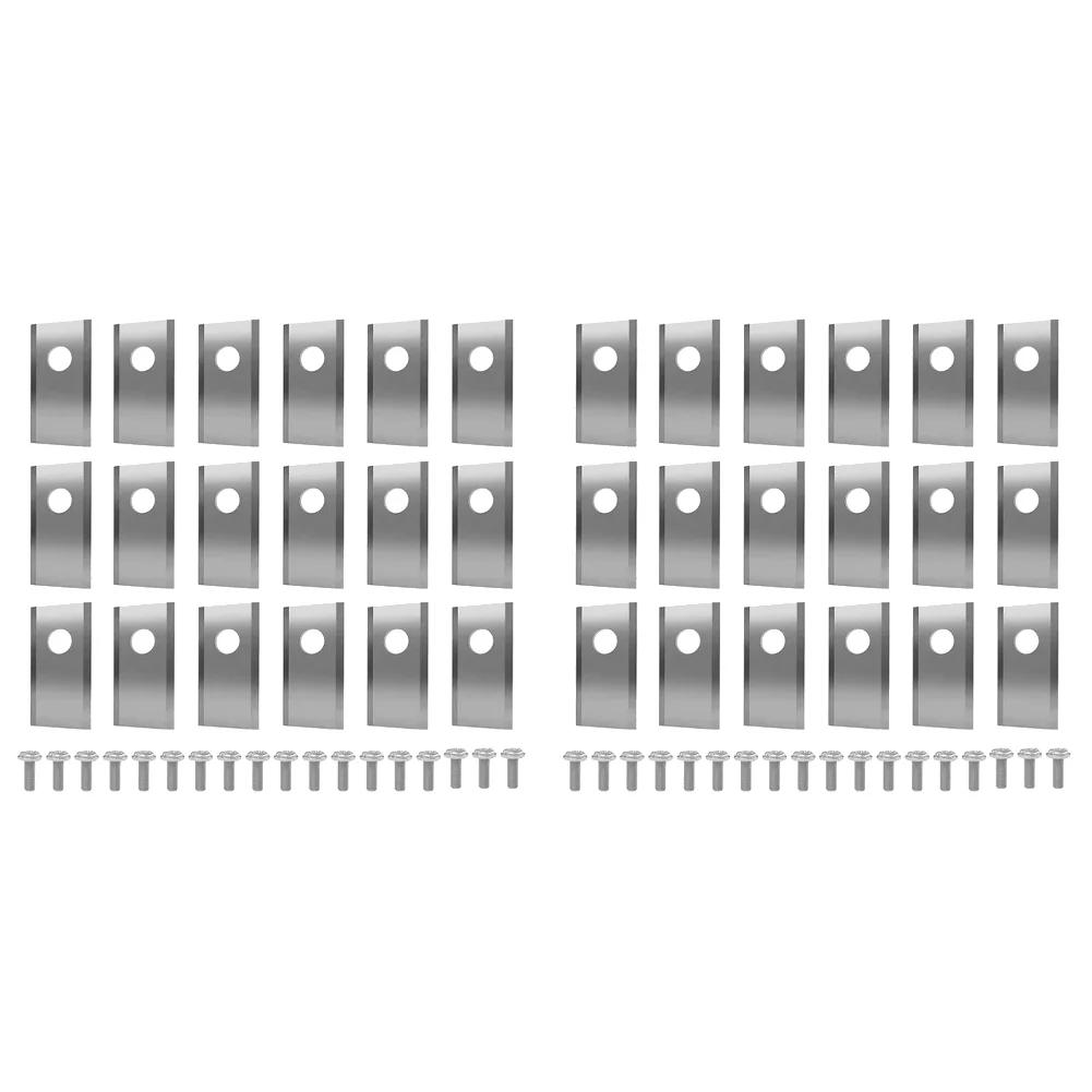 90-18x Lawn Mower Cutting Blade Set Stainless Steel Mower Cutter Blade Single Hole Lawn Mower Blade for Worx Landroid Lawn Mower