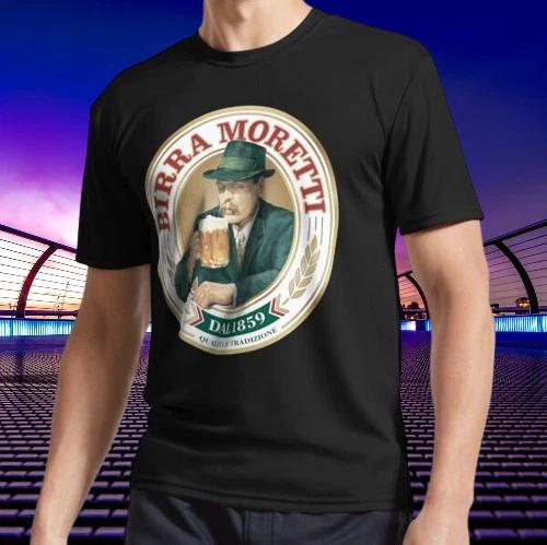 Новая Футболка Birra Moretti с Логотипом Забавная Американская США Унисекс Размер S-5XL S