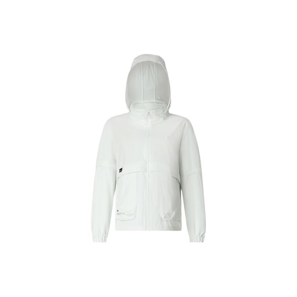 FILA Solid Color Hooded Woven Sports Jacket Women jackets Light-Green A11W417705F-LG