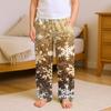 Fashionable Children's Christmas Print Pocket Casual Pants