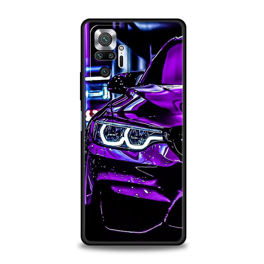 Blue Red JDM Sport Car Phone Case For Xiaomi Redmi Note 14 13 5G 10 11 12 Pro Plus 4G 14C 13C 12C 10C Black Cover