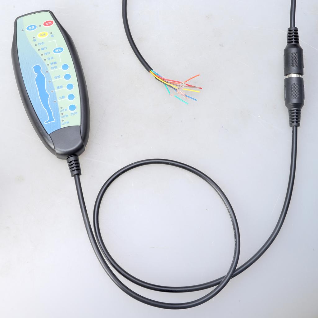 Multiple Mode Massage Remote For Electric Recliner Chair 8 Pin Female Connectors 12VDC 20in Cord Heating Intensity Options