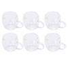 6Pcs Double Wall Glass Coffee Mugs Set Clear Insulated with Handle Egg Shaped for Juice Beer Water 350ml