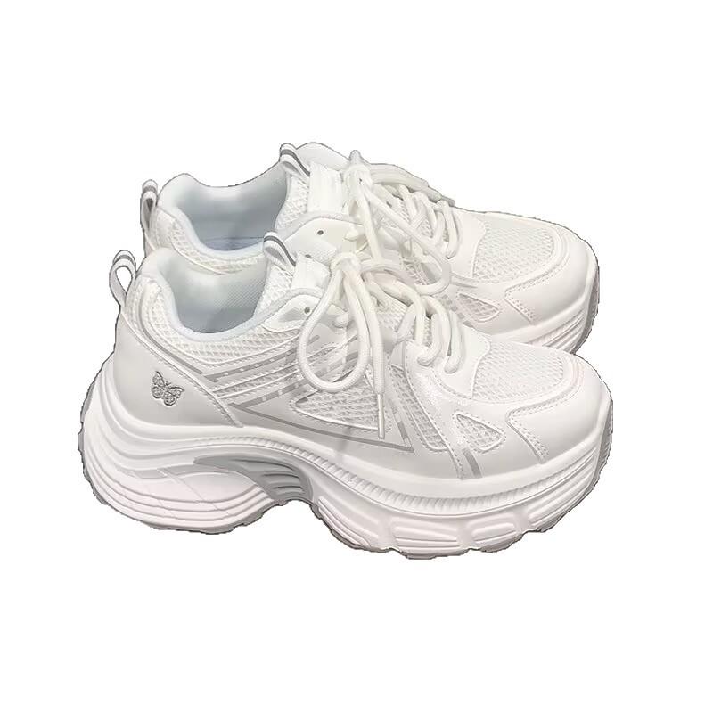 High-value dad shoes ins trendy spring and summer new heightening and lightweight sports dad shoes