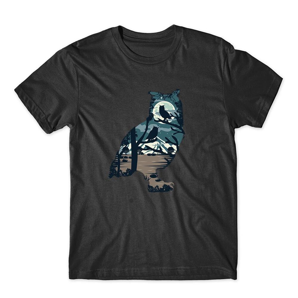 Owl Theme Bird Lover Nature Place Night Youth Adults TShirt S