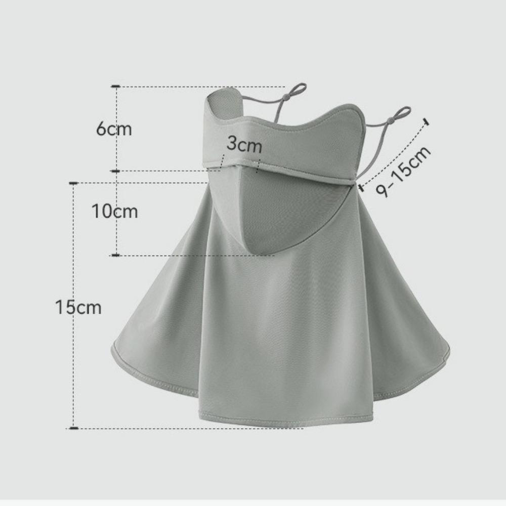 Anti-UV Ice Silk Sunscreen Mask Neck Protection Facial Gini New Bandana Scarfs  Outdoor Sports