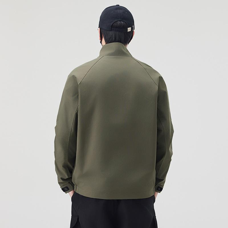 Jacket Youth New Fashion Versatile High Quality Ruffian Handsome Simple Spring And Autumn Stand-Up Collar Jacket Top Trendy Men