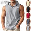 DICIFY Men's Fashion Sleeveless Hooded Summer Spring Casual Blouses & Shirts