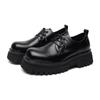 Men's casual leather shoes business dress big head platform wedding groom black summer men's shoes 59260-R