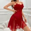 Sex underwear sexy mesh perspective pajamas lace suspender nightdress women's loungewear