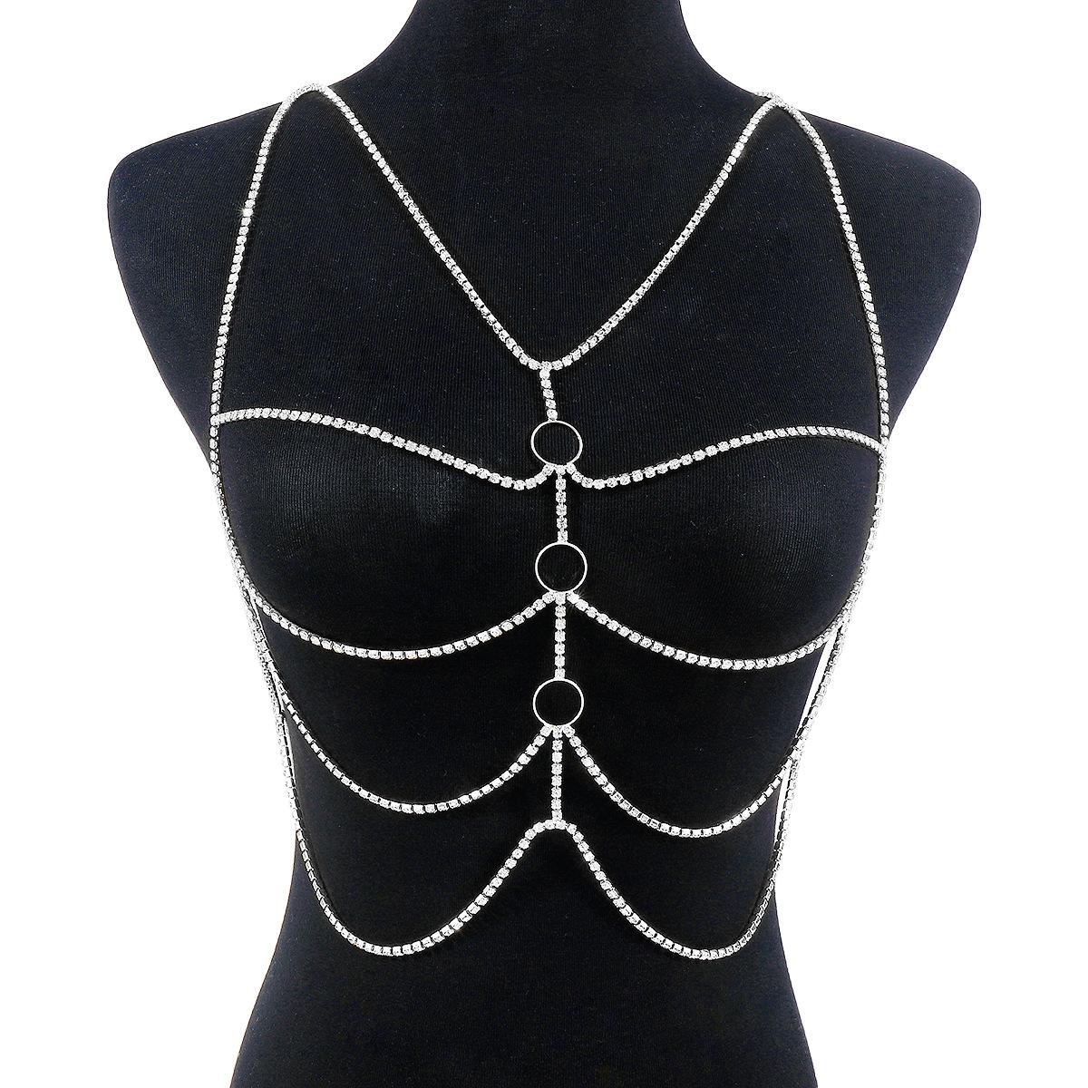 

Diamond Flow Personalized Body Chain Niche Hot Girl Fashion Sexy Bikini Chest Chain Female
