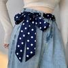 Long Small Silk Satin Scarf Women Waist Belt Decorative Female Bevel Neck Scarf Korean Multifunctional Hair Ribbon