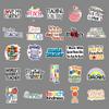50 Personalized Inspirational Teacher Graffiti Stickers: Waterproof English Decor for Guitar, Phone Case, Suitcase