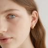 Bold Oblique Hoop Earrings (E009_gold)