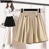 DIMANAF 2024 Plus Size Women Summer Loose Pants Wide Leg Pants 5XL High Waist Shorts Elastic Casual Basic Short Pants