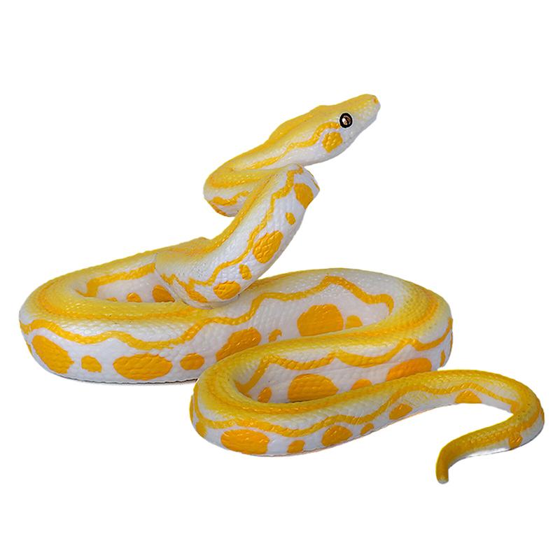 

Simulated Python Solid Wild Animal Biological Model Rubber Snake Children S Toy Collectible Ornament Halloween Tricky Toys as the picture