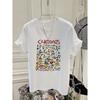 2025 Summer Funny Cartoon Print T Shirt for Women Harajuku Pure Cotton Oversized T-shirt Women's Luxury Clothing White Black Y2k Tops Streetwear