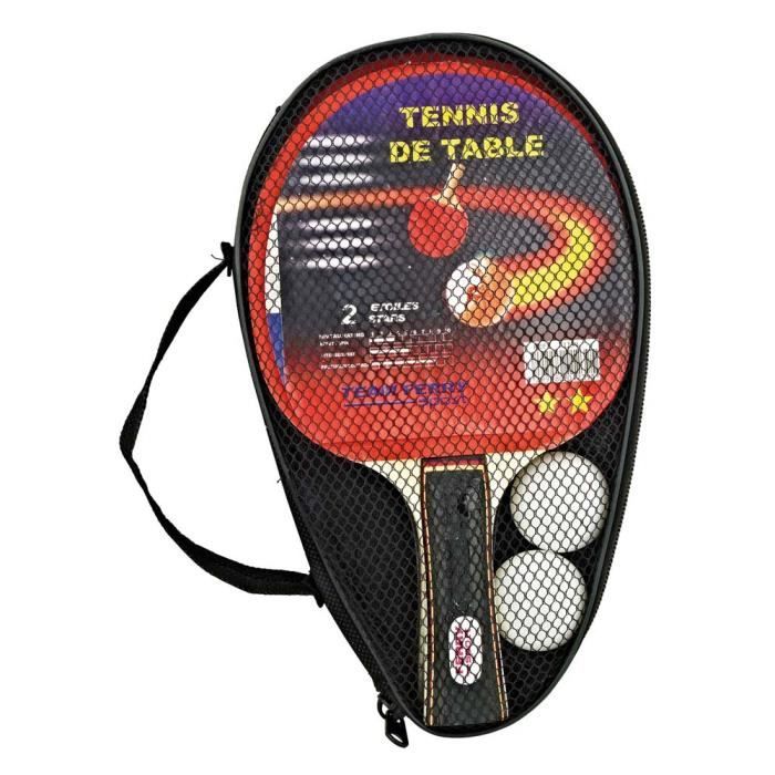 Ping Pong Paddles - EASYKADO - 2 Paddles - 2 Balls - Carry Bag - Multicolored