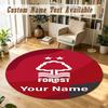 Round Rug Custom NameNottingham Forest FC Pattern Non Slip Carpet Home Floor Decor