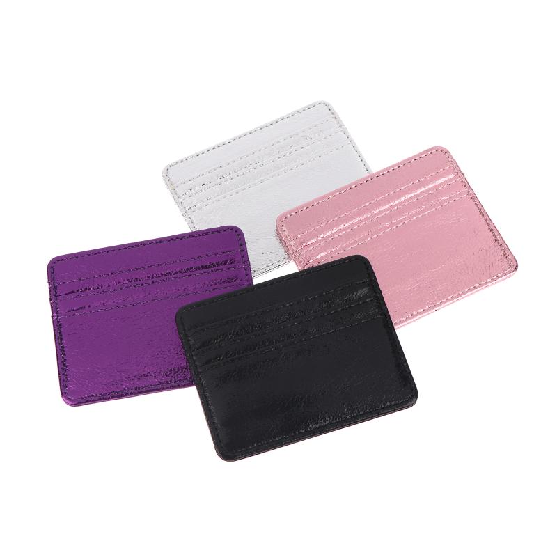 Ultra-Thin Mini Wallet Slim Bank Credit Card Holder Men'S Business Small Id Case For Women Purse 4 Slots Cardholder