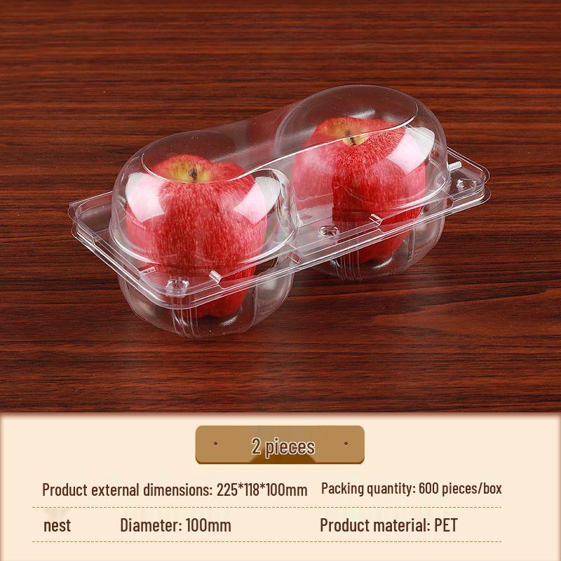 Pfirsich-Orange & Kiwi Transparente Einweg-Obstverpackungsbox