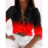 Fashion Gradient Pattern 3D Print Women Long Sleeve Shirts Spring Autumn Holiday Casual Street Ladies Blouse Women's Clothing