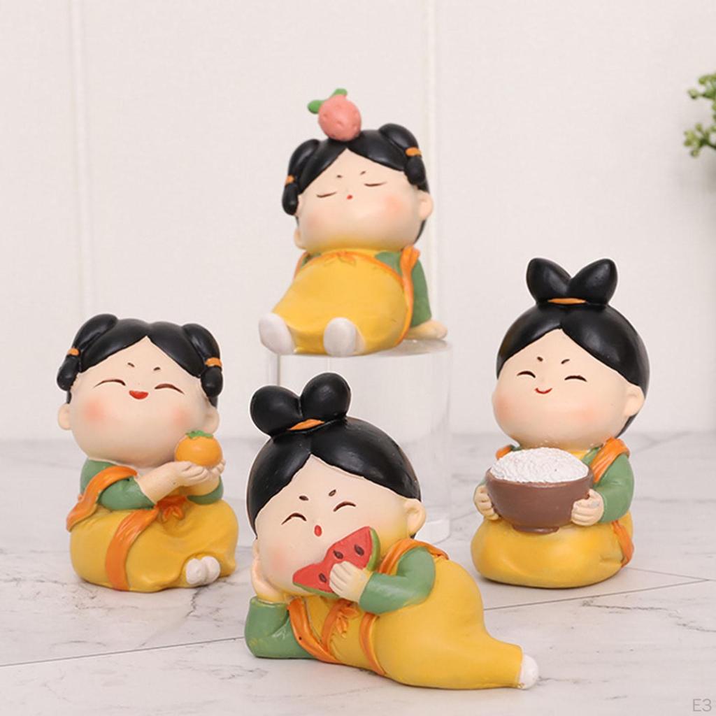 Figurines Auto Interior Dashboard Decorations Resin Crafts Chinese Style Ornaments for Car