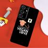 Vegetarian VEGAN ANIMAL LOVE VEGGIE Phone Case For Samsung Galaxy S24 Ultra S25 Ultra S9 S10 S20 S21 S22 S23 Plus S24 FE Cover