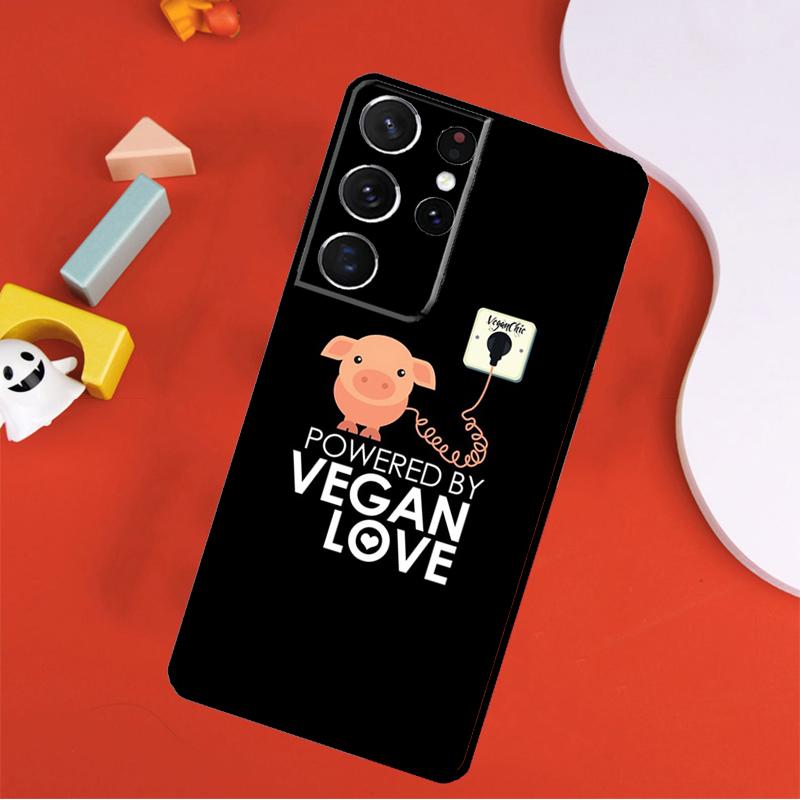 

Vegetarian VEGAN ANIMAL LOVE VEGGIE Phone Case For Samsung Galaxy S24 Ultra S25 Ultra S9 S10 S20 S21 S22 S23 Plus S24 FE Cover Galaxy S24 FE