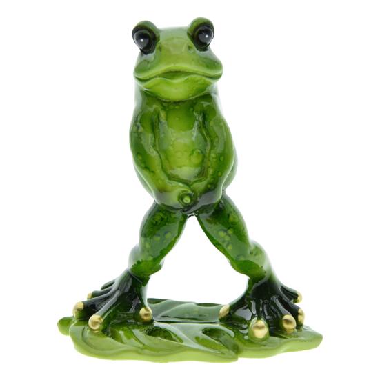 2 stk Tissende Frosk Ornament Hagedekor Resin Stående Frosk Figur Værbestandig Froskestatue for Plantepotte Dam Akvarium