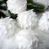 1PC Hanging Ornament DIY Christmas Ball Party Supplies Xmas Tree Decorations 2026 New Year White Petal Christmas Ornament Foam