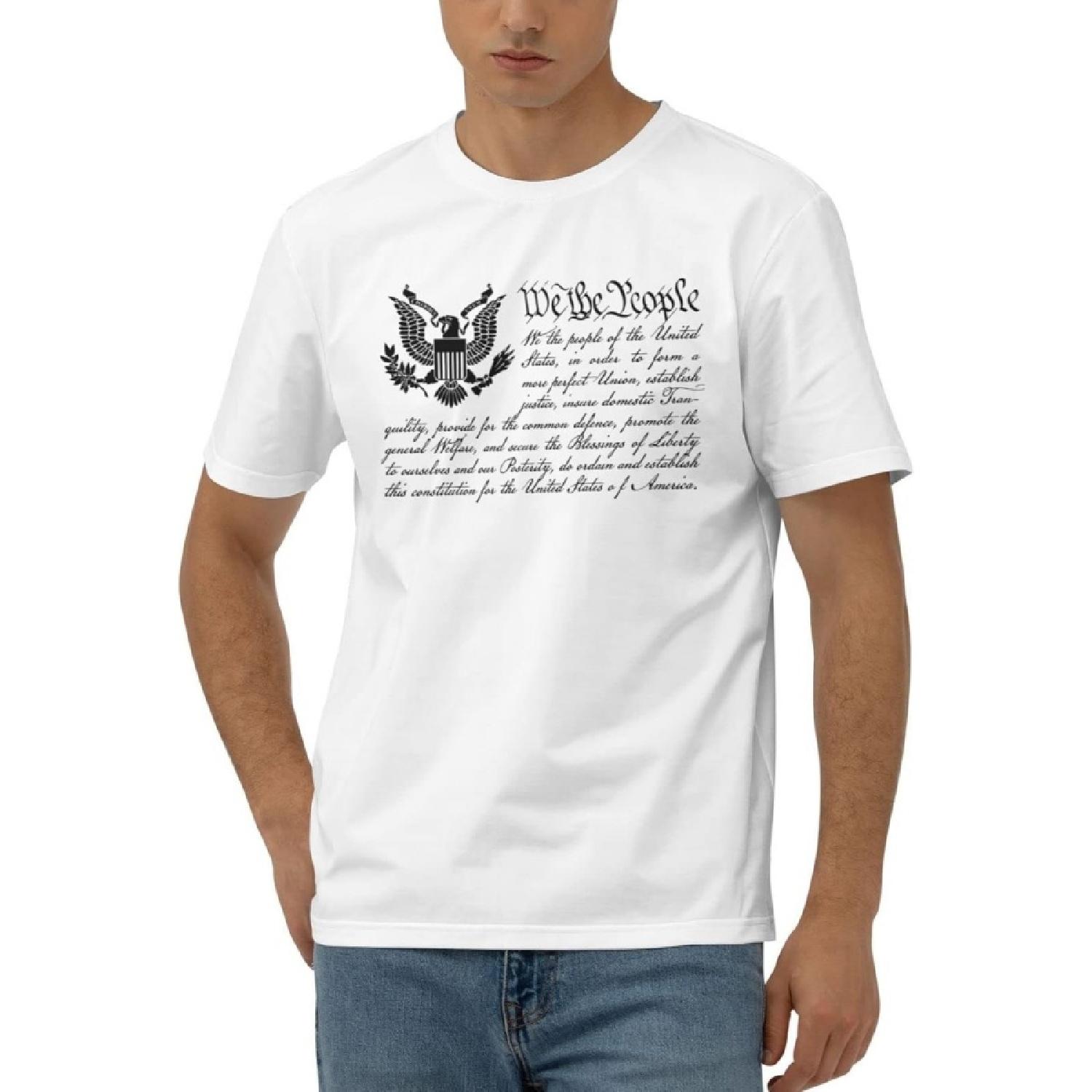 Смешные мужские футболки Конституция Мы Народ Футболка Смешные Футболки S