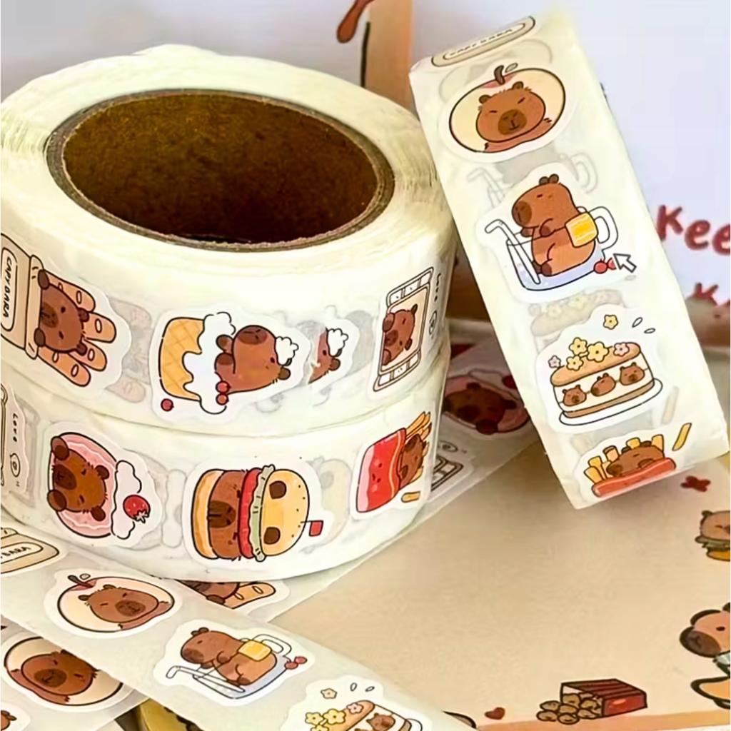 Capybara Stickers Set Of 500 Motivational For Kids Gift Roll