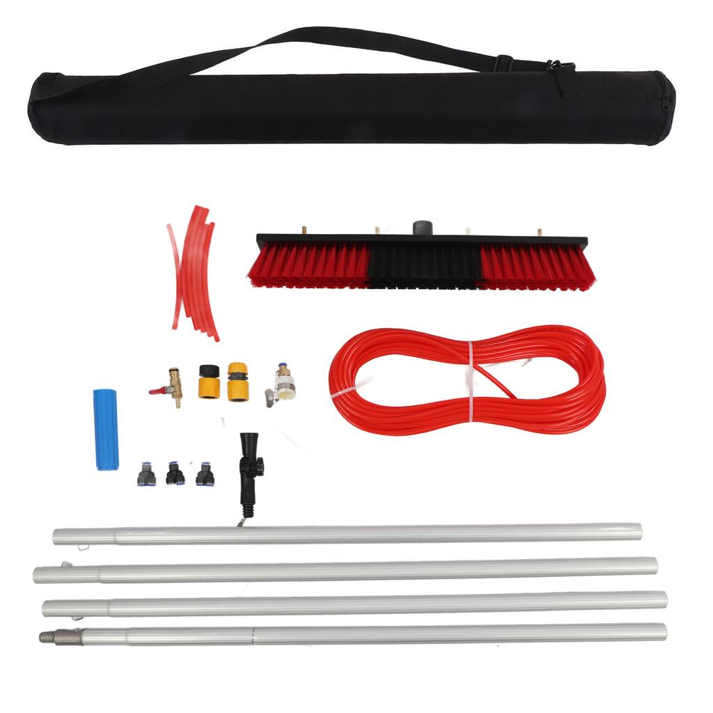 Water Fed Brush Spray Washer Titanium Alloy Easy To Use Water Fed Pole Kit for Cleaning Window