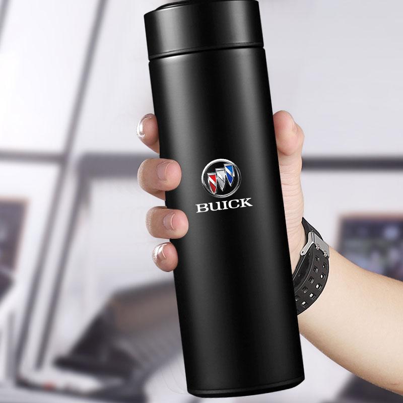 Car Smart Thermos Bottle With Temperature Display Coffee Cup For Buick Verano Velite Lesabre Riviera Avenir GL6 GL8 Envision Excelle