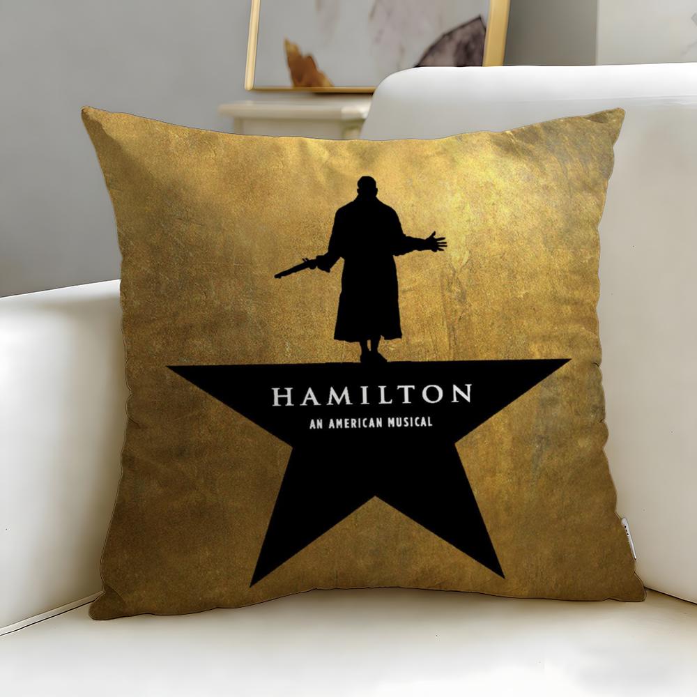 Κλασικό Μουσικό Hamilton Κάλυμμα Μαξιλαριού Μαλακό Εύκολο Πλύσιμο Θήκη Μαξιλαριού Ευέλικτο για Καναπέ Κρεβάτι Ταξίδι και Γραφείο